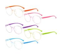Pack de 5 Gafas Infantiles Anti-Luz Azul, Redondas y Sencillas