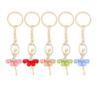 Pack De 5 Llaveros Bailarina, Elees, Mujer, Con Strass, Regalo