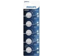 Pack de 5 Pilas de Botón Philips CR2016P5/01B Lithium/ 3V