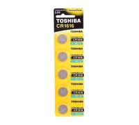 Pila Botón Toshiba CR1616 3V Pack 5 Unidades Alta Duración Litio Dispositivos Electrónica