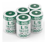 Pack de 5 pilas LS14250 3.6V 1/2 AA litio 1300mAh batería para medidor de agua medidor de electricidad medidor de gas (no recargable)