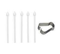 Pack de 5 puntas de lápiz de repuesto para Samsung Galaxy S24 Ultra S23 Ultra Tab S9 Tab S8 con pinzas, color blanco