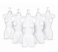 Pack de 5 Semitórax con Ganchos 66 cm Torso Mujer BAYLI Blanco