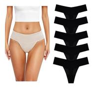 Pack de 5 tangas de Cache-Slips Camel Toe, ropa interior sin costuras para mujer, Ganadores y con Protección., a, M