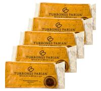 Pack de 5 | Turrón Blando Jijona 70% Almendra Marcona | Artesano | Paquete de 5 Tabletas de 300 gramos | Producción Limitada