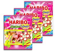 Pack de 5 unidades Haribo Flower agrio vegano 5 x 160 g de goma de fruta ácida.