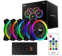 Pack de 5 ventiladores DR12 Pro ARGB de 120 mm (negro) - DARKFLASH