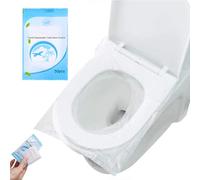 Pack de 50 asientos de inodoro desechables, viajes niños, maternidad, camping, material antibacteriano, tamaño universal, perfectos para baños públicos mientras viaja y acampa
