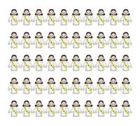 Pack de 50 figuras de Little Jesús a granel, Jesús Loves You Figures and Mini Jesús Figurines to Hide and Seek, Regalos religiosos para rellenos de huevos de Pascua, regalos cristianos de San Valentín