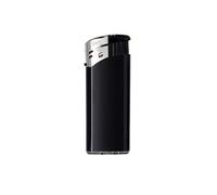 Pack de 50 Mecheros o Encendedores Recargables Compactos y Personalizables 2,5x6,4x1,2 cm - Disponibles en Blanco, Negro, o Blanco con Bandera Preimpresa, para Regalar en Eventos como Bodas (Negro)