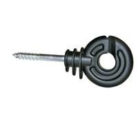 PACK DE 50 UNIDADES DE AISLADORES DE HILO, CABLE, CORDÓN Y CINTA PARA POSTES DE MADERA EN CERCADOS CON PASTOR ELÉCTRICO | Negro