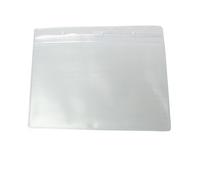 Pack de 50 vinilo A6 Tarjeta de plástico ID Badge Nombre Tag titulares | paisaje tamaño 16 cm x 13 cm, capacidad para 14,8 x 10,5 cm | grande PVC transparente estuches de bolsillo ID mangas