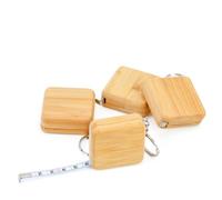 Pack de 6 a 30 uds, Llaveros de madera, Llaveros cuadrados con metro, Cinta métrica de 1 metro, Detalles originales para eventos o Regalos prácticos, Detalles invitados, Regalantes (24)