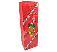 Pack de 6 bolsas para regalo, especial para botellas, con medidas de 36x 12 x 8,5 cm, con temática y motivos navideños, o para una sorpresa a la familia o los amigos. Modelo y color surtido.