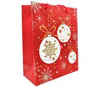 Pack de 6 bolsas para regalo, tamaño mediano, con medidas de 32 x 26 x 11 cm, con temática y motivos navideños, para una sorpresa a la familia o a los amigos. Modelo y color surtido.