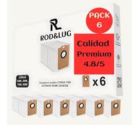 Pack de 6 Bolsas Recambio Premium Conga 8290/7490/2499/2299 - Calidad 4.8/5 - Producto mejor valorado - ROD&LUG. PRODUCTO PREMIUM DE MARCA ESPAÑOLA