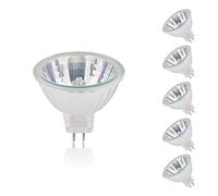 Pack de 6 bombillas mr16 50w gu5.3 12v,ojos de buey de bajo consumo, focos interior de larga vida, estándar casquillo gu5.3, Luz Blanca Cálida 2700K, 510 Lúmenes,por brightfour