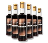 Pack de 6 Botellas de 0,70L de Licor Rosoli 17º, Base de Aguardiente Seco y Café
