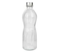 Pack de 6 Botellas de Vidrio Cofan con Tapón de Acero Inoxidable | Capacidad 1 Litro | Elegancia y Funcionalidad para Bebida
