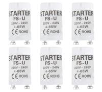 Pack de 6 Cebador Fluorescente, Tubos Fluorescentes 4-65W 200-240V, Arrancadores para Lighting Starter, Iluminación Duraderos Compatibles con Lámparas Fluorescentes, Encendido Rápido Seguros y Fiables