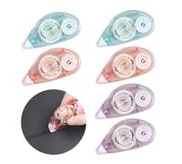 Pack de 6 Cinta de Pegamento de Doble Cara, Roller Pegamento 8mm x 8m para Manualidades Escolares, Scrapbooking y Álbum de Fotos - Adhesivo Permanente de Alta Precisión