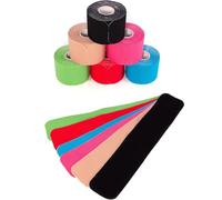 Pack de 6 cintas kinesiológicas axion® adhesivas y elásticas | 120 tiras kinesiotapes precortadas de 25x5 cm | Rollos para vendaje deportivo, soporte neuromuscular y fisioterapia
