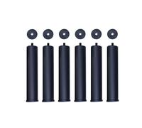 Pack de 6 patas de hierro 26 cm redondas para bases de somier de cama 36 cm