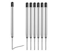 Pack de 6 Recambios para Bolígrafos, Recargas de Tinta, Recambio Para Bolígrafo de Punta Fina Compatibles con Parker, Universales para Escritura Suave y Precisa en Oficina, Hogar y Escuela (Negro)