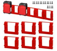 Pack de 6 soportes de pared para batería Einhell Power X-Change de 18 V, soporte para batería, con 12 tornillos, sin batería