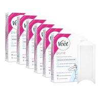 Pack de 6 tiras de cera fría para bikini y axilas para una fácil depilación incluso con pelo muy corto Veet tiras de cera fría Bikini y axilas 6 x 16 unidades