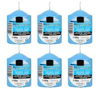 Pack de 6 Velas Aromáticas Cilíndricas Elegantes 135g, 24h Duración - Velón Taco de Cera, Decorativas y Relajantes 70x57 mm (Frescor Marino)
