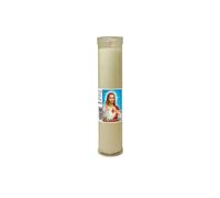 Pack de 6 velones Blancos Transparentes Sagrado Corazon de Jesus 27 cm