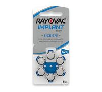 Pack de 60 pilas Rayovac Implant Pro Plus para audífonos, tamaño 675