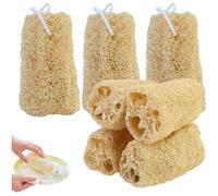 Pack de 7 esponjas naturales de pepino Lufa de 10 cm, biodegradables, exfoliante de Lufa perfecto para el cuidado del cuerpo, cocina, baño y jabón de Lufa