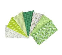 Pack de 7 Paquetes de Tela Patchwork, 50 x 50 cm Tela para Coser, Furoshiki Patchin, Tela de Algodón Se Vende por Metros Paquete de Tela, para Coser Quilting, DIY Hecho a Mano(Verde)