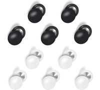Pack de 8/10 imanes de carreras, clips de babero de maratón para corredores, cierres seguros y fáciles de usar, clips deportivos en blanco y negro
