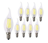 Pack de 8 Bombillas LED E14 Candelabro vintage 4W C35 400 Lúmenes Blanco Frío 6000K Bombillas LED E14 Bombillas 40W Equivalente, Lámpara de vela LED C35 Filamento E14 Punta de llama no regulable
