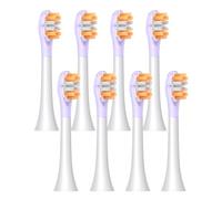Pack de 8 cepillos de repuesto compatibles con Philips Soni-care, apto para modelos HX3/6/8/9 Click-On, limpieza profunda con cerdas de diamante para una eliminación completa de la placa