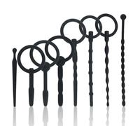 Pack de 8 dilatadores de silicona, plug para pene, dilatadores, masturbador uretral, cadena anal, masaje de próstata, bolas anales, estimulador de pene, catéter, estimulación uretral