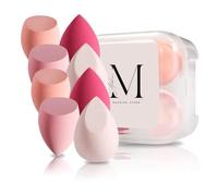 Pack de 8 Esponjas Maquillaje Rosa | Esponjas Maquillaje Cara Profesional | Esponja de Maquillaje para Base Líquida, Polvos y Corrector | Esponjas Maquillaje en Seco y Mojado | Sin Látex y Suaves
