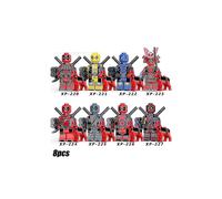 Pack de 8 figuras de acción de Deadpool de la serie Los Vengadores, bloques de construcción para armar,
