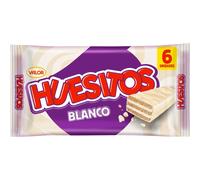 PACK DE 8 - Huesitos Chocolate Blanco - Barritas de Barquillo con Chocolate Blanco y Relleno Sabor Nata (6 barritas de 20g)