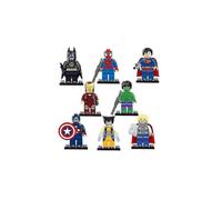 Pack de 8 minifiguras de superhéroes de los Vengadores, bloques de construcción, set de juguete para