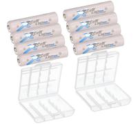 Pack de 8 pilas AAA + 2 cajas LSD Basic NI-Mh 1,2 V 800 mAh batería baja autodescargable de última generación de micro pilas (8 pilas AAA + caja)