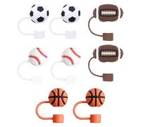 Pack De 8 Tapones De Pajita Esféricos, Tapones De Pajita De Silicona, Tapones De Pajita Creativos, Tapones De Pajita A Prueba De Polvo, Accesorios De Pajita, Tapones De Pajita Reutilizables