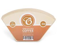 Pack de 80 filtros de papel para café - Tipo cono - Para Aromaboy de Melitta - Sin blanquear - Tamaño 100