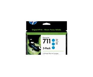 Pack de ahorro de 3 cartuchos de tinta DesignJet HP 711 cian de 29 ml