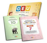 Pack de Apoyo Esencial para Refuerzo Escolar - 3 Primaria - Lecturas Comprensivas 10 + Matemáticas comprensivas Cálculo 7 | Editorial GEU