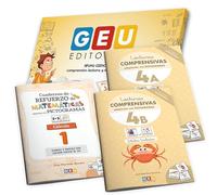 Pack de Apoyo Esencial para Refuerzo Escolar con Pictogramas - 1 Primaria - Lecturas Comprensivas 4 + Matemáticas comprensivas 1 | Editorial GEU