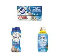 Pack de Ariel PODS & Lenor - Brisa Marina y Jazmín Edición Limitada: Detergente en Cápsulas (19 Lavados), Perlas de Perfume (22 Lavados) y Suavizante Aire Fresco (50 Lavados)